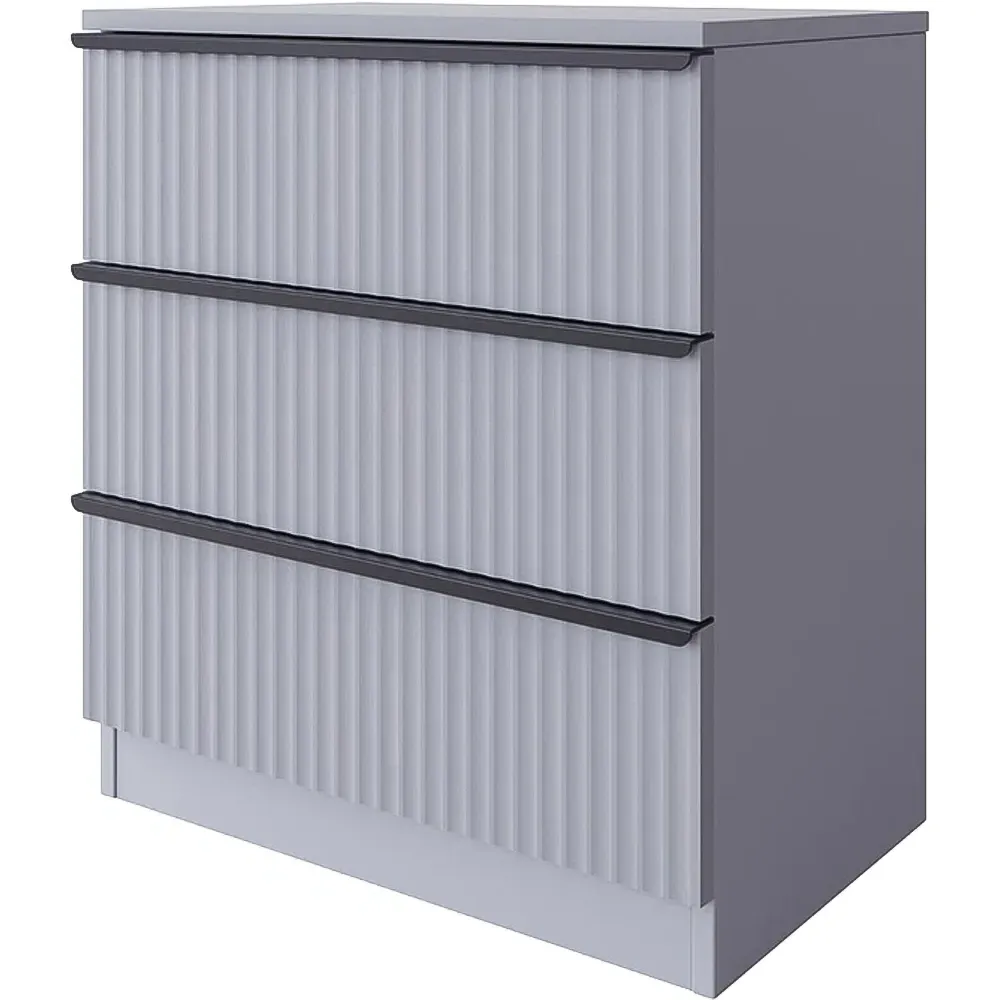Lania 3 Drawer Chest of Drawers - Grey
