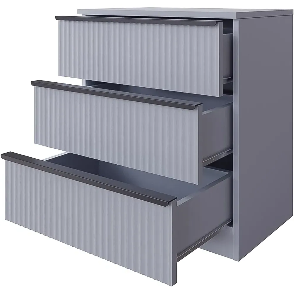 Lania 3 Drawer Chest of Drawers - Grey