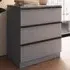 Lania 3 Drawer Chest of Drawers - Grey