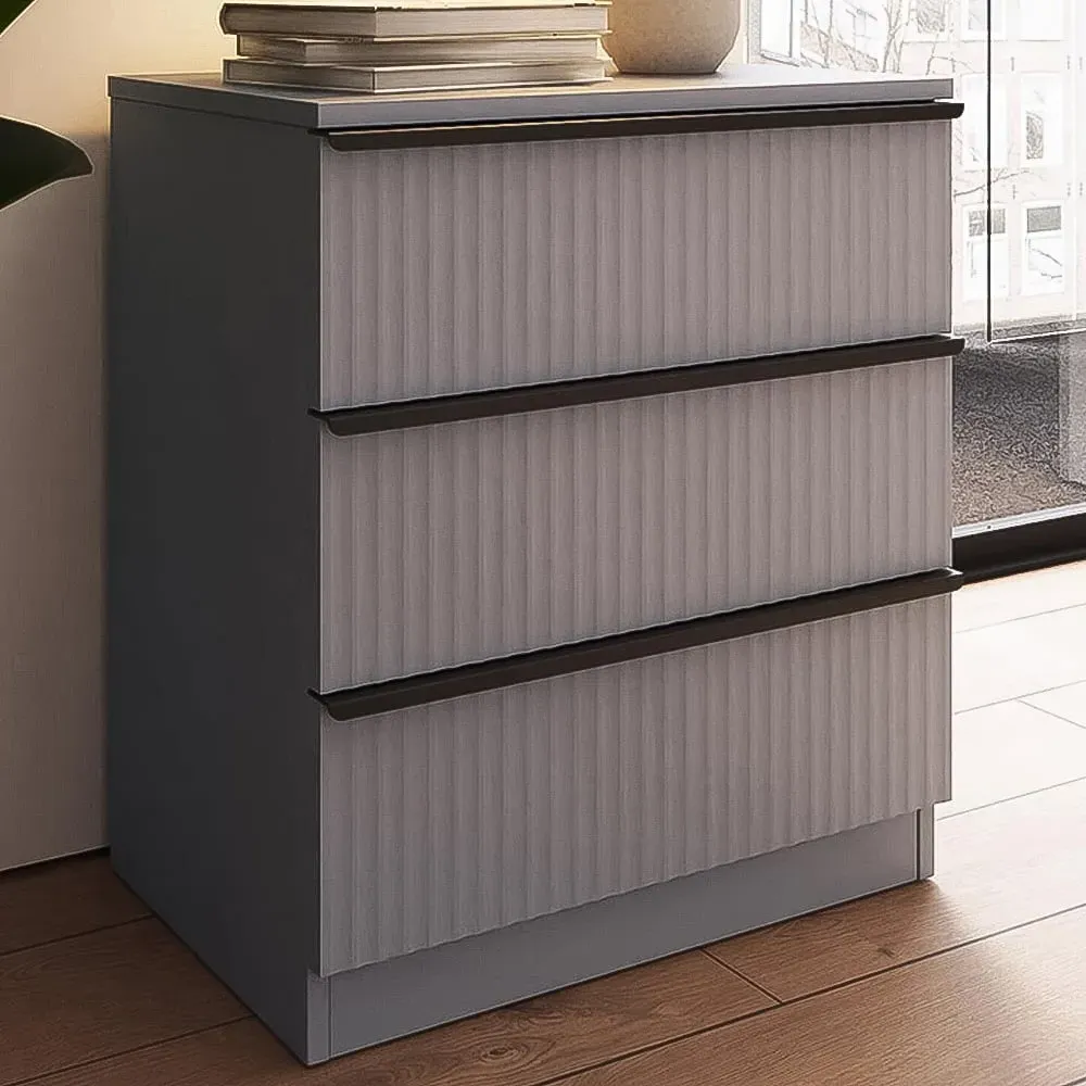 Lania 3 Drawer Chest of Drawers - Grey