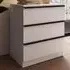 Lania 3 Drawer Scalloped Chest of Drawers - White