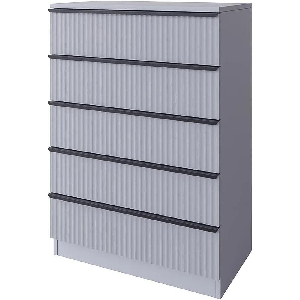 Lania 5 Drawer Chest of Drawers - Grey