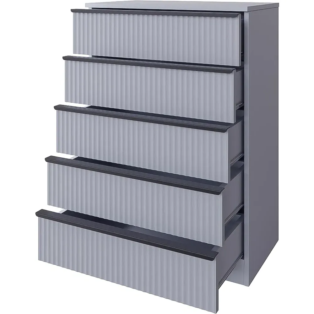 Lania 5 Drawer Chest of Drawers - Grey