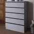 Lania 5 Drawer Chest of Drawers - Grey