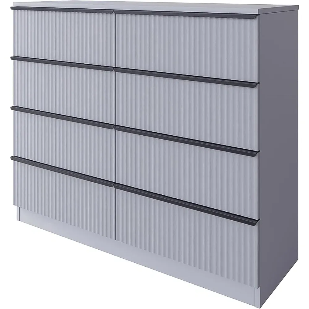 Lania 8 Drawer Chest of Drawers - Grey