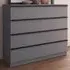 Lania 8 Drawer Chest of Drawers - Grey