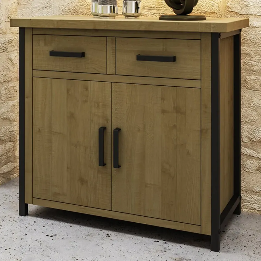 Lowry 2 Door Sideboard - Brown, Reclaimed Pine
