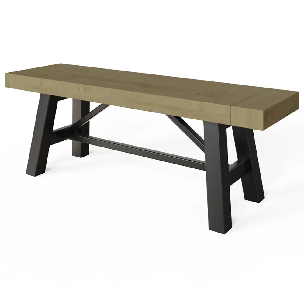 Lowry Dining Bench - Brown, Reclaimed Pine