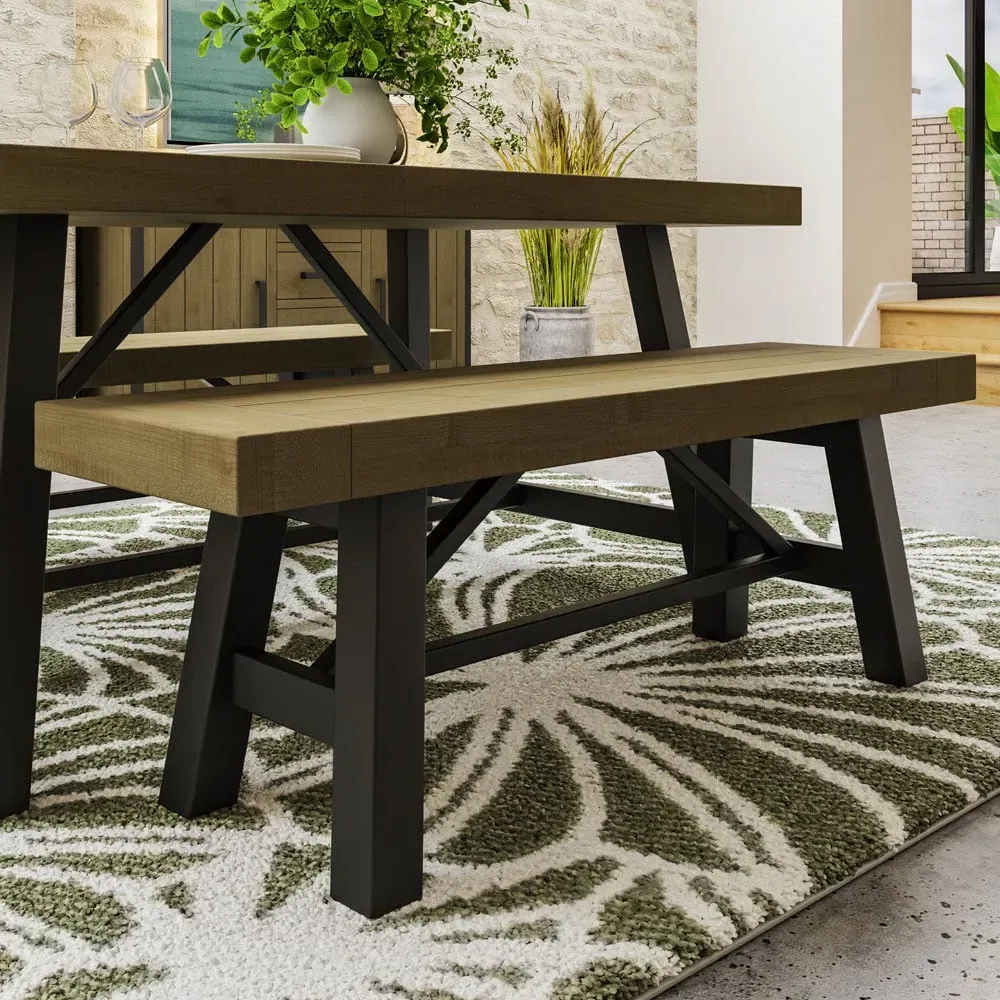 Lowry Dining Bench - Brown, Reclaimed Pine