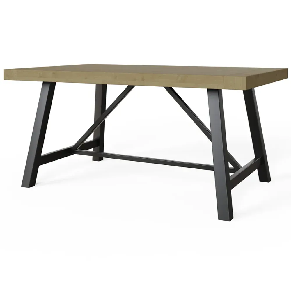 Lowry Industrial Dining Table - Brown, Pine