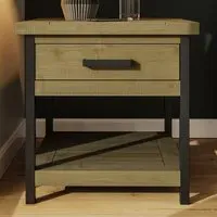 Lowry Side Table - Brown, Reclaimed Pine