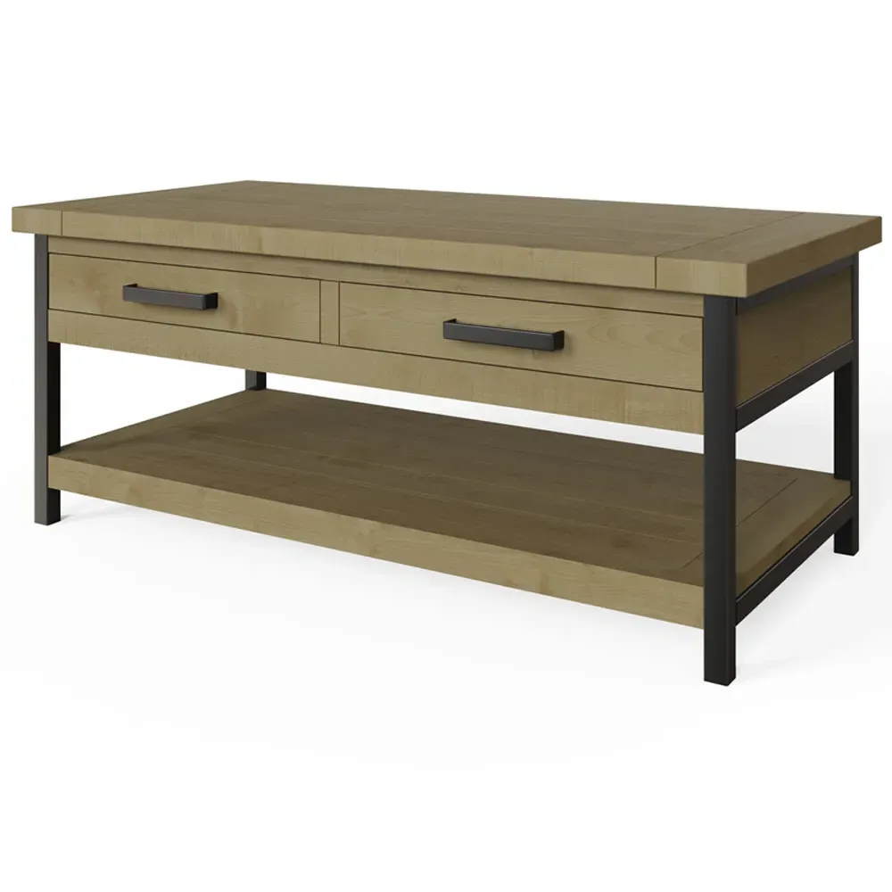 Lowry Storage Coffee Table - Brown, Reclaimed Pine