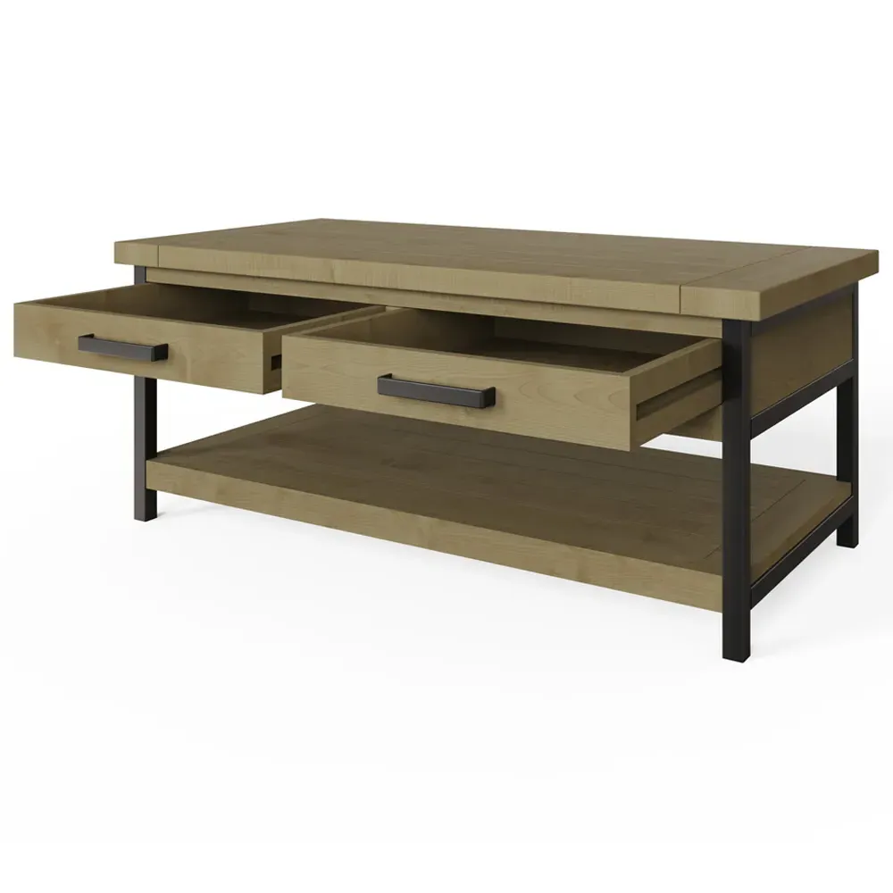 Lowry Storage Coffee Table - Brown, Reclaimed Pine