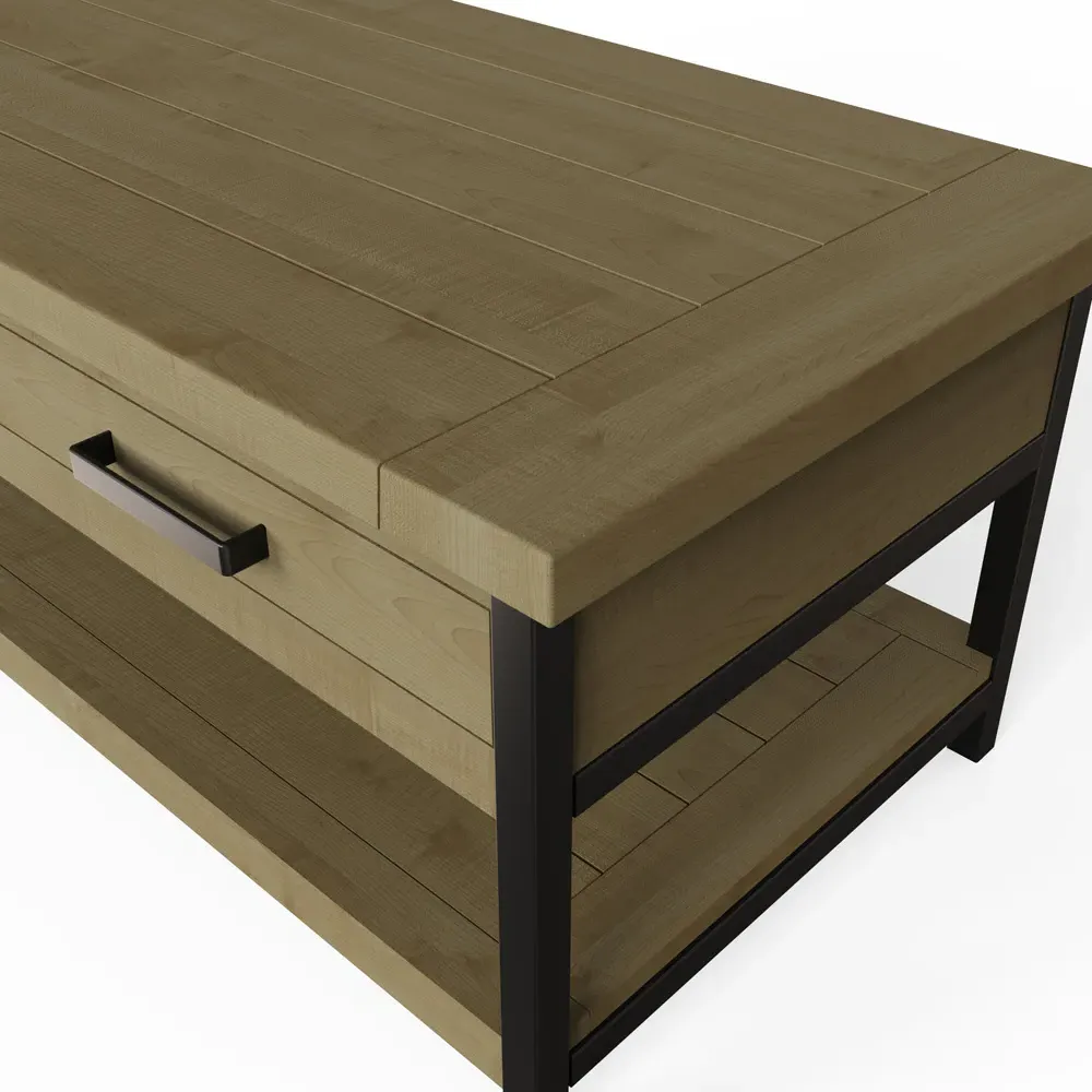 Lowry Storage Coffee Table - Brown, Reclaimed Pine