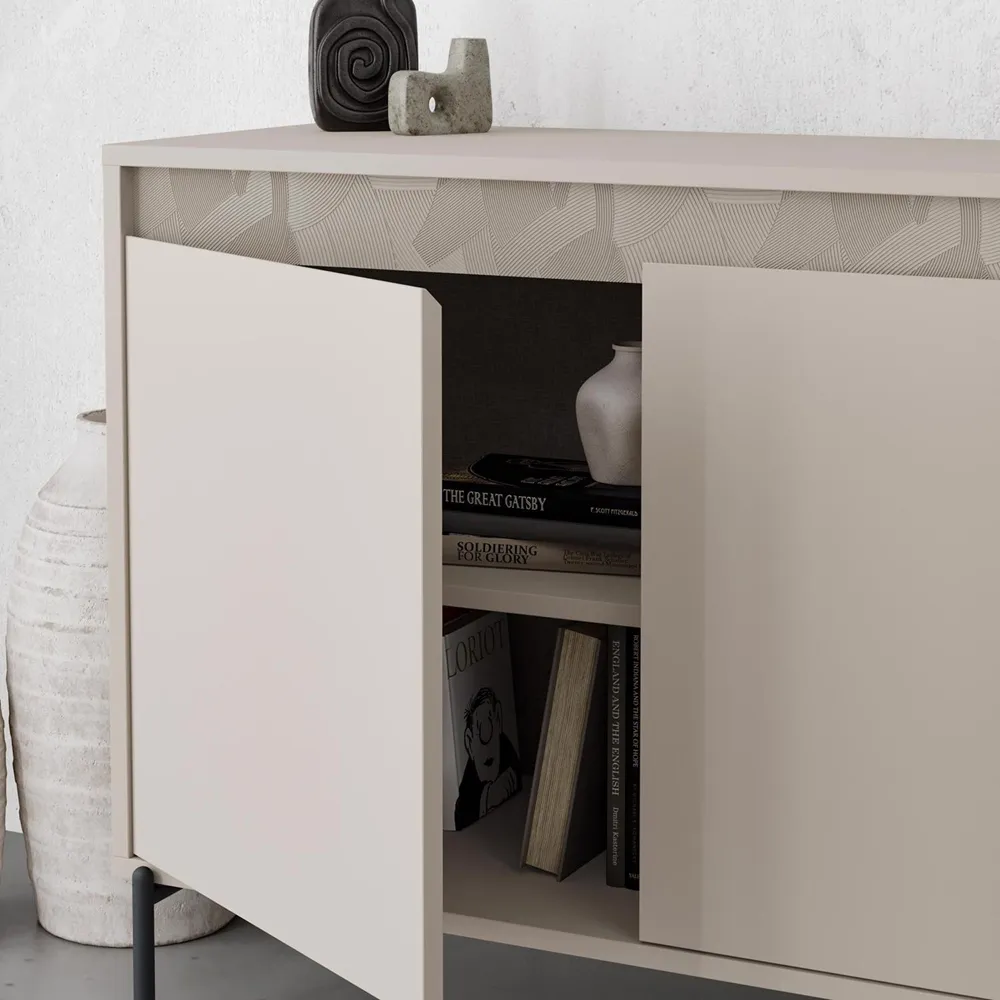 Mott 3 Door Large Sideboard - Sandstone