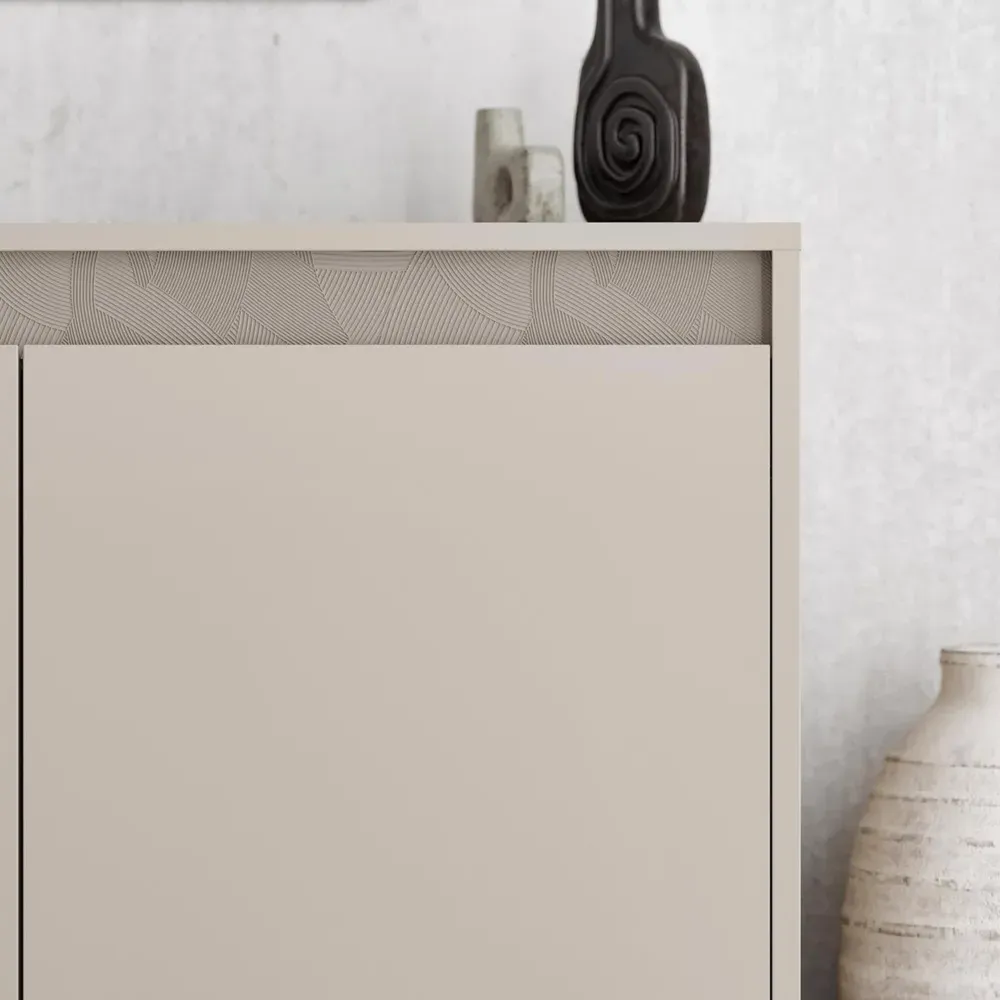 Mott 3 Door Large Sideboard - Sandstone