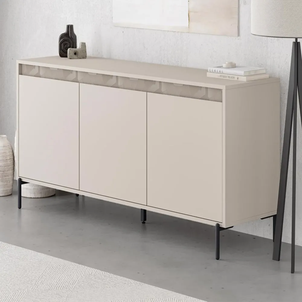 Mott 3 Door Large Sideboard - Sandstone