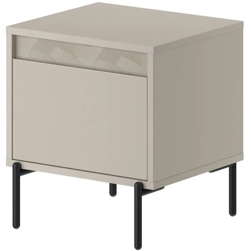 Mott Single Drawer Bedside Table - Sandstone