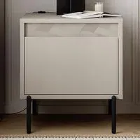 Mott Single Drawer Bedside Table - Sandstone