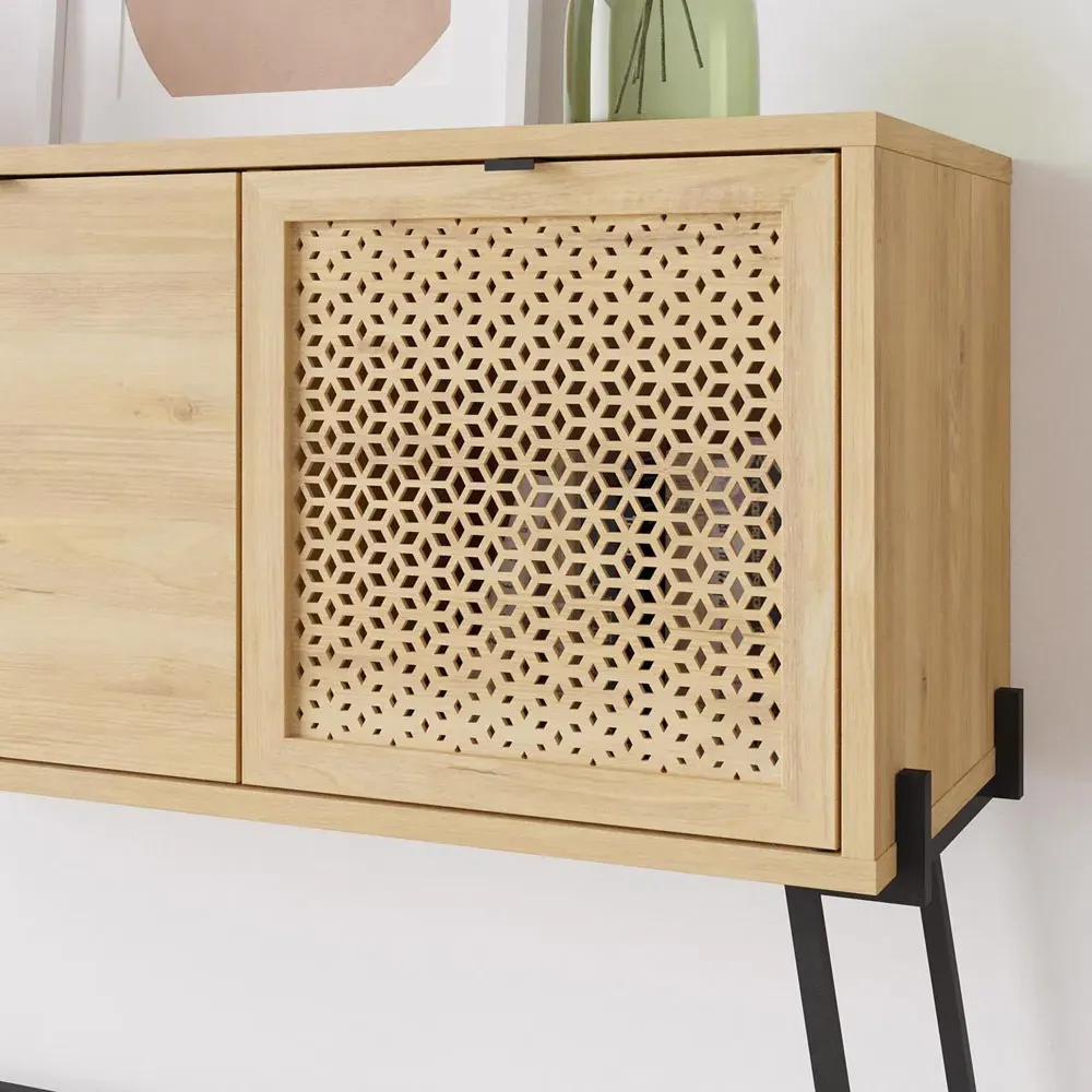 Naive 2 Door Sideboard - Sapphire Oak, Black