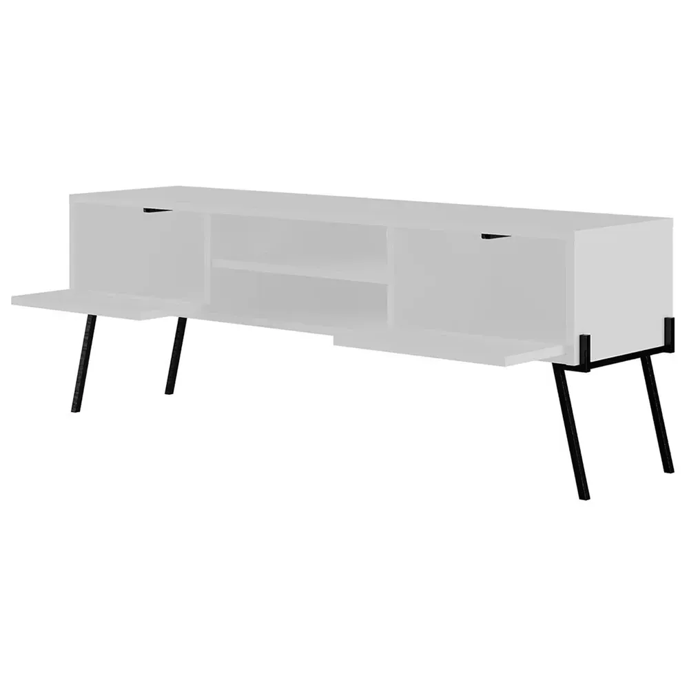 Naive 2 Door Wide TV Unit with Storage - White