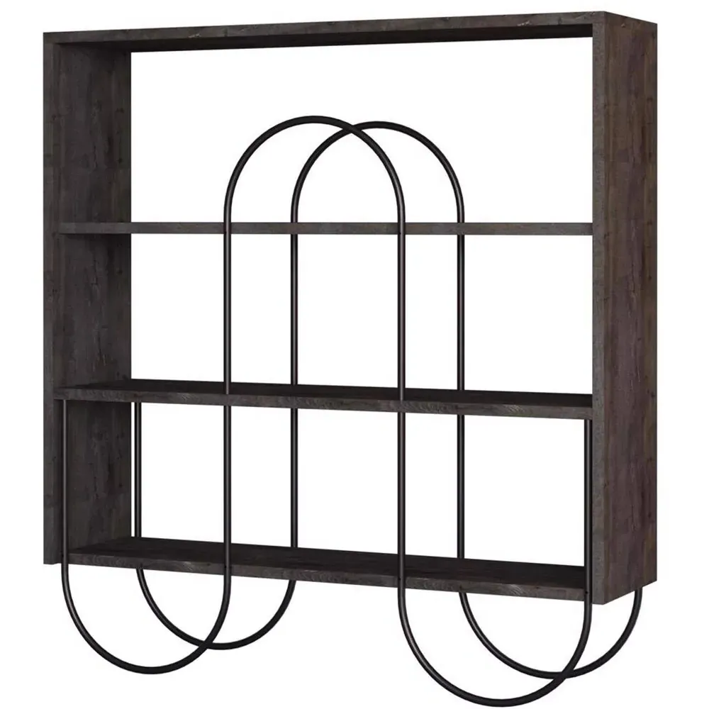 Norfolk 3 Tier Display Unit Sideboard - Dark Coffee Oak