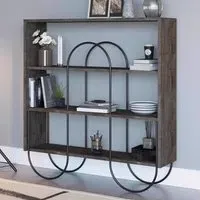 Norfolk 3 Tier Display Unit Sideboard - Dark Coffee Oak