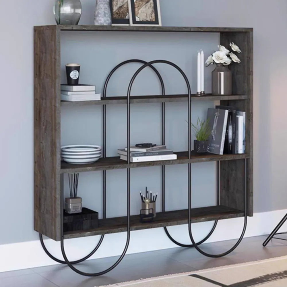 Norfolk 3 Tier Display Unit Sideboard - Dark Coffee Oak image