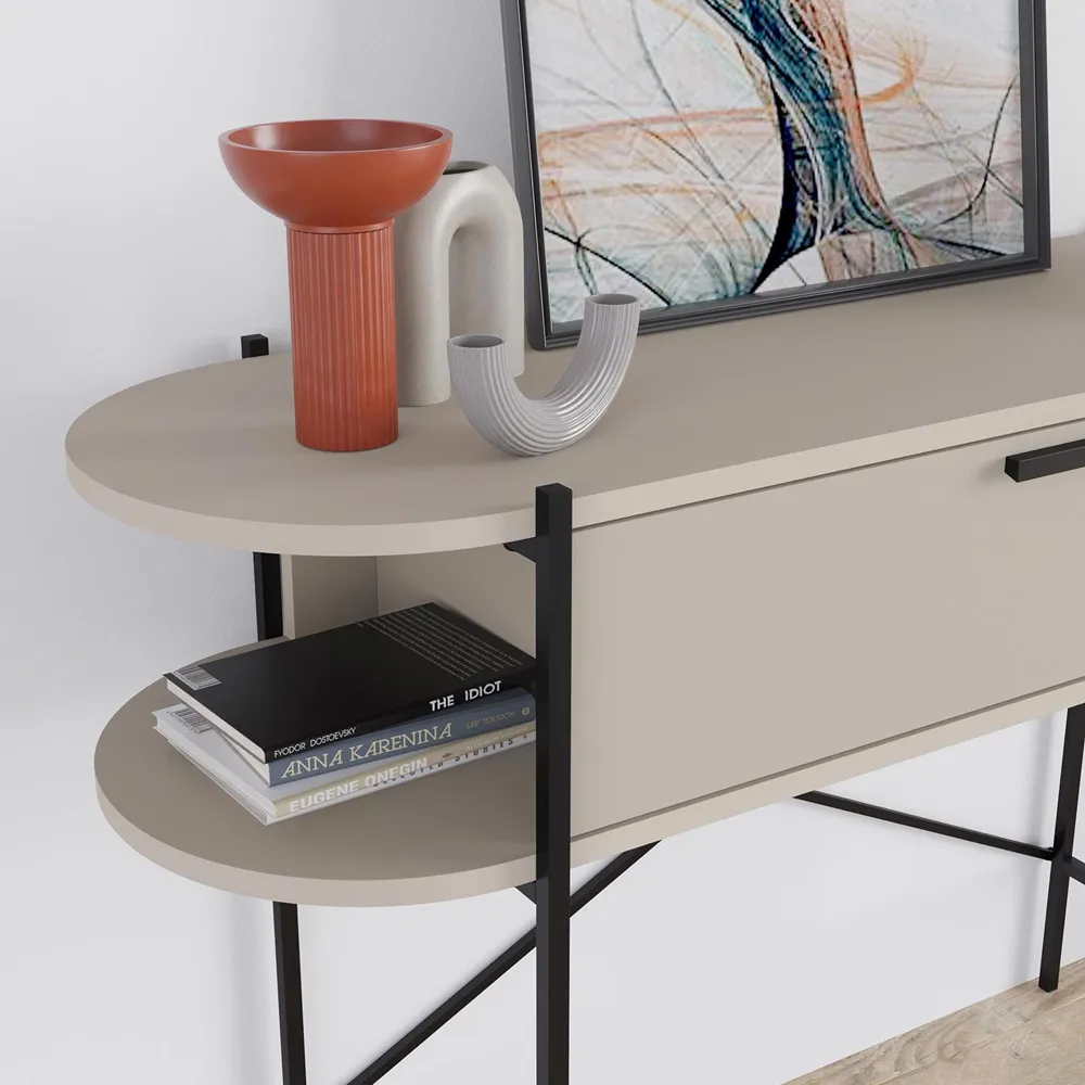 Otis Single Drawer Console Table - Cream