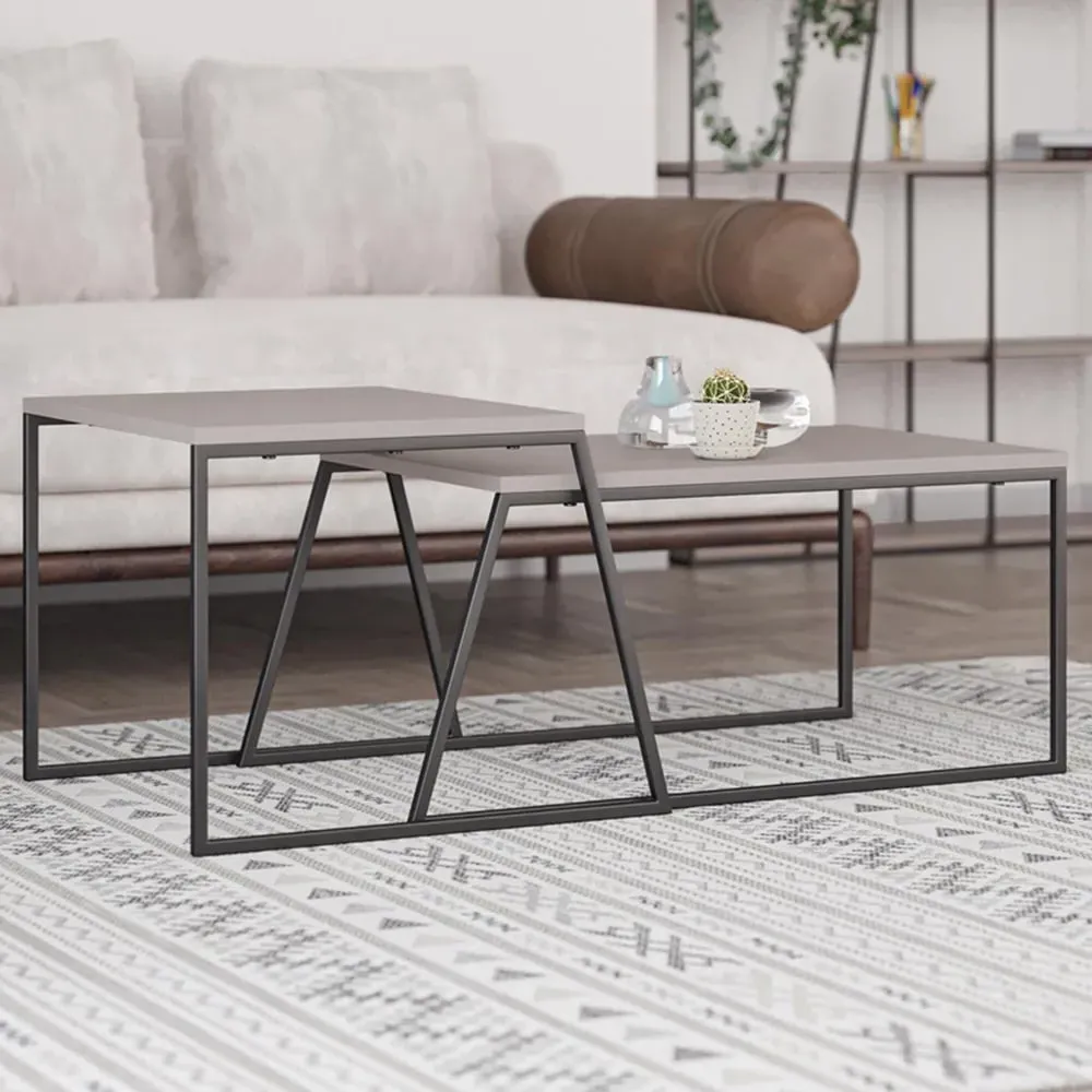 Pal Nesting Coffee Tables Set of 2 - Mocha Grey image