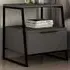 Pal Single Door Bedside Table - Anthracite