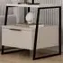 Pal Single Door Bedside Table - Cream