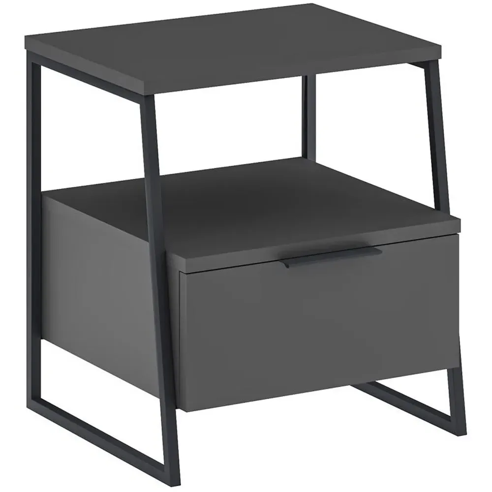 Pal Single Drawer Bedside Table - Anthracite
