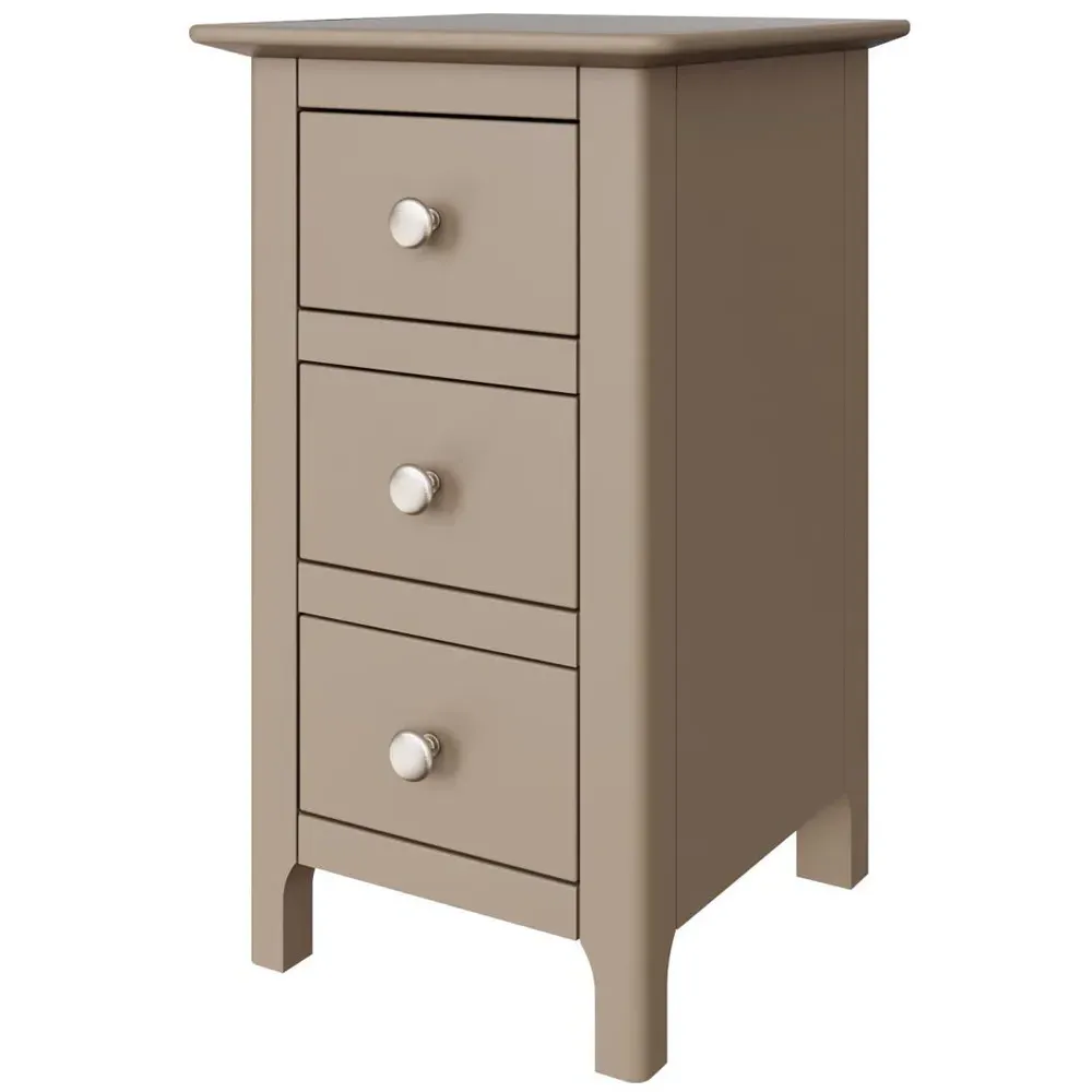 Palma 3 Drawer Bedside Chest - Brown