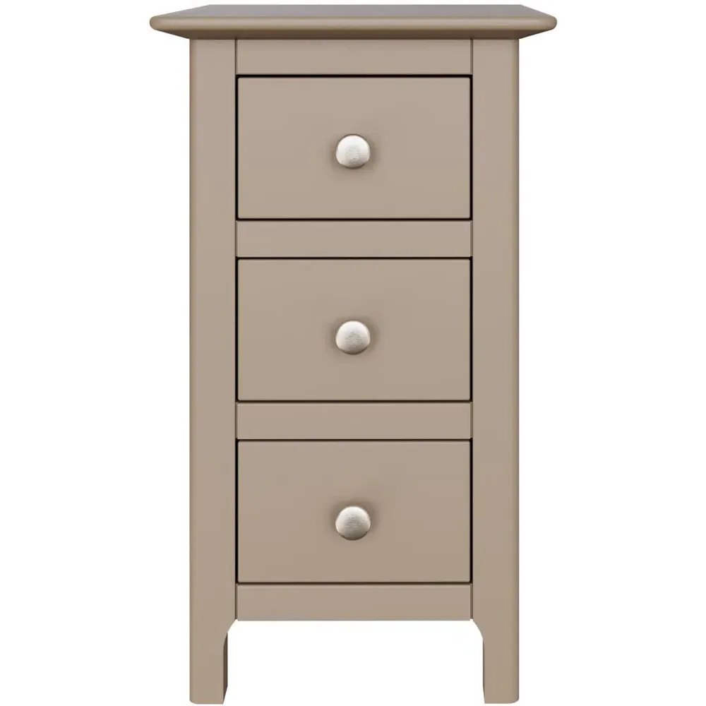 Palma 3 Drawer Bedside Chest - Brown