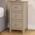 Palma 3 Drawer Bedside Chest - Brown