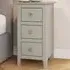Palma 3 Drawer Bedside Chest - Grey