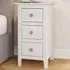 Palma 3 Drawer Bedside Chest - White
