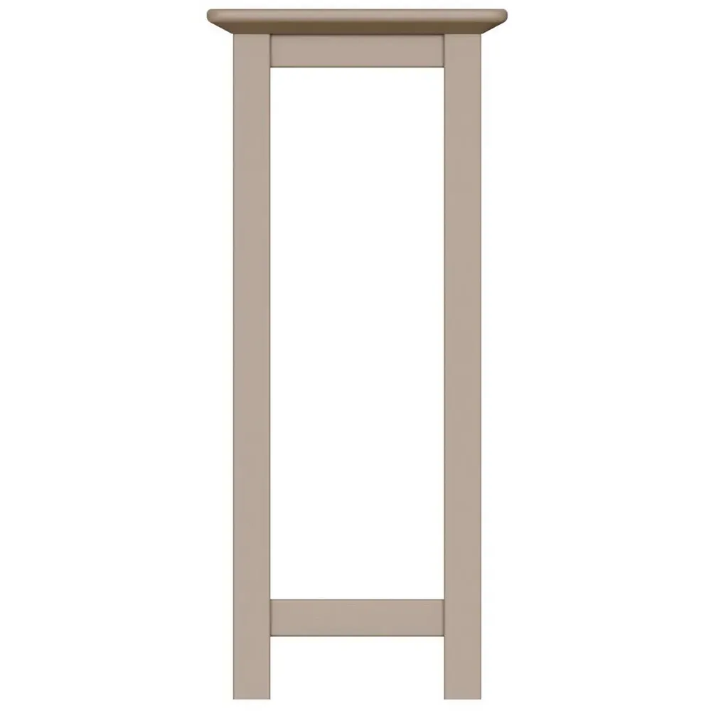 Palma Side Lamp Table with Shelf - Putty, MDF