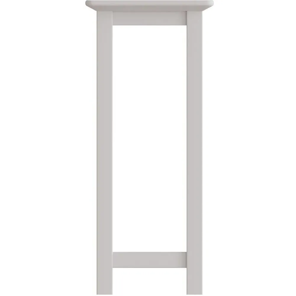 Palma Side Lamp Table with Shelf - White, MDF