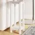 Palma Side Lamp Table with Shelf - White, MDF