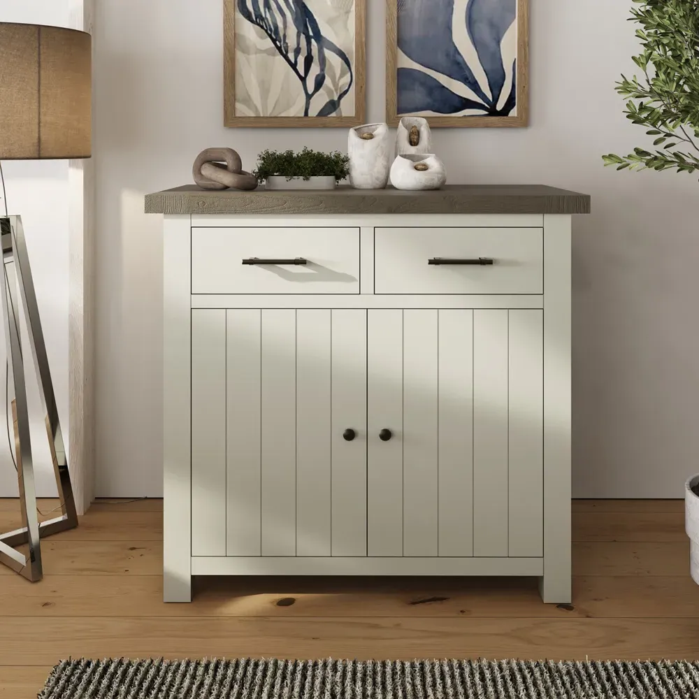 Purbeck 2 Door Sideboard - Truffle, Reclaimed Pine
