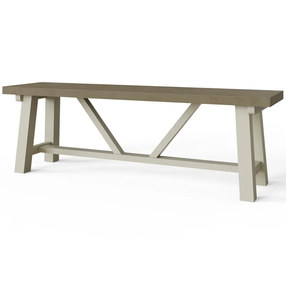 Purbeck Dining Bench 140cm - Truffle, Reclaimed Pine