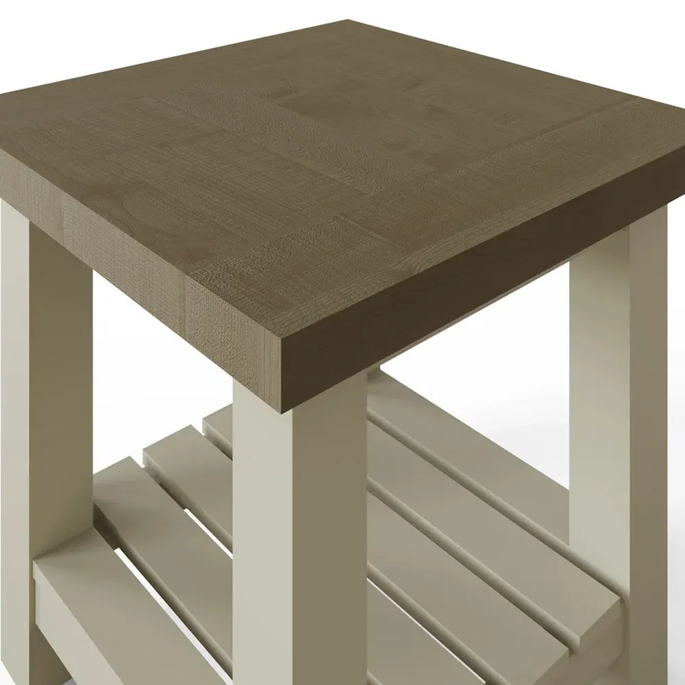 Purbeck Side Table - Truffle, Reclaimed Pine