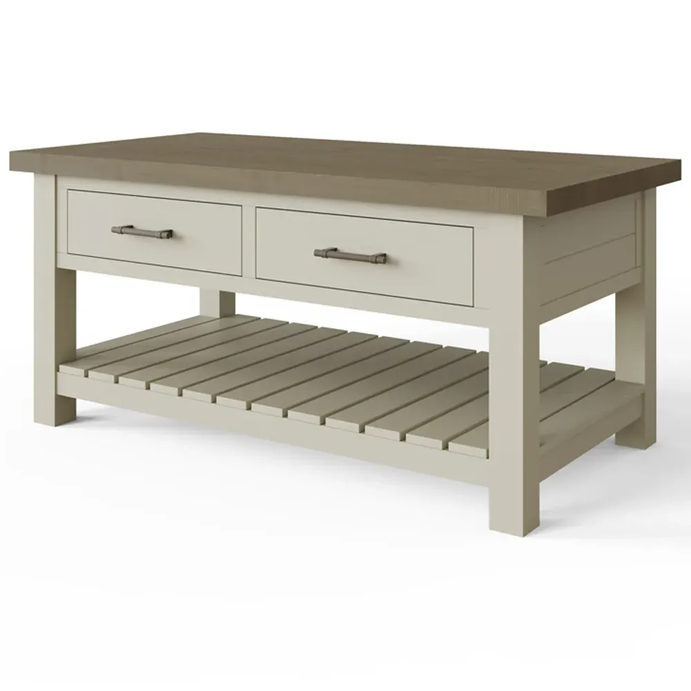 Purbeck Storage Coffee Table - Truffle, Reclaimed Pine