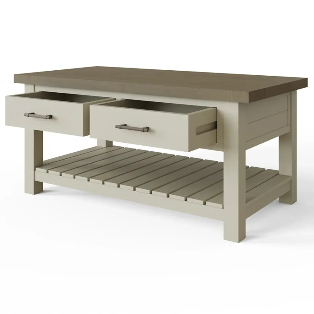 Purbeck Storage Coffee Table - Truffle, Reclaimed Pine