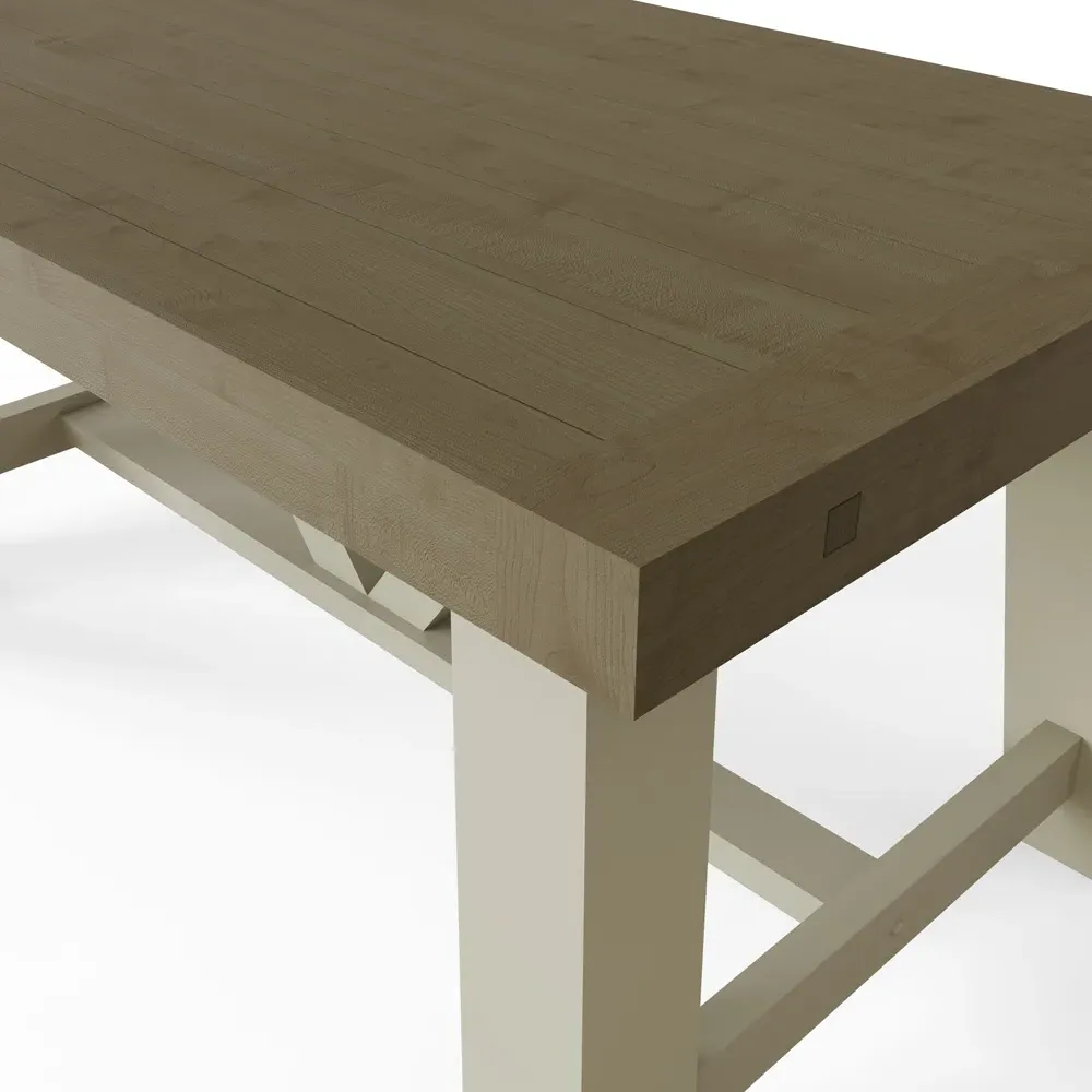 Purbeck Truffle Dining Table - Cream, Reclaimed Pine