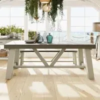 Purbeck Truffle Dining Table - Cream, Reclaimed Pine
