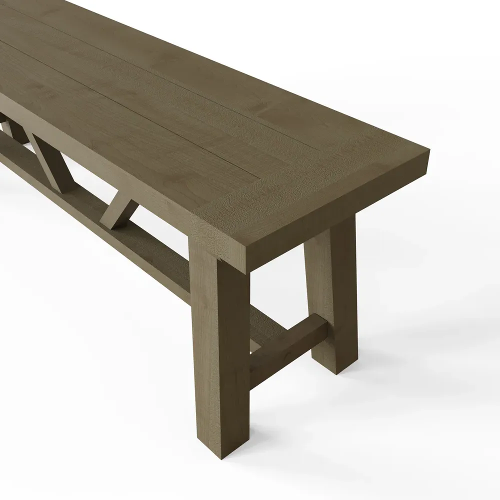 Saltash 140cm Dining Bench - Brown, Reclaimed Pine