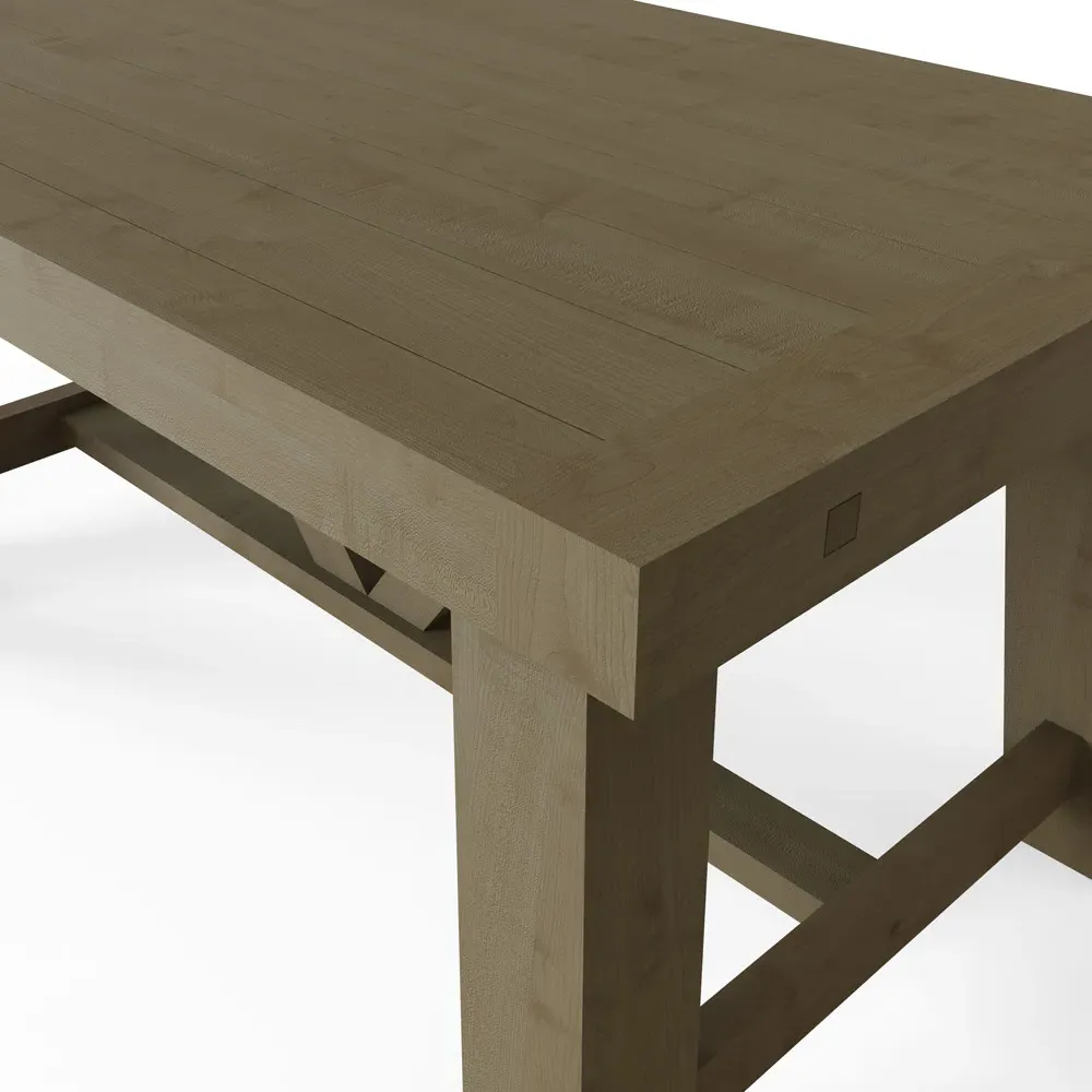 Saltash 1.6M Dining Table - Brown, Reclaimed Pine